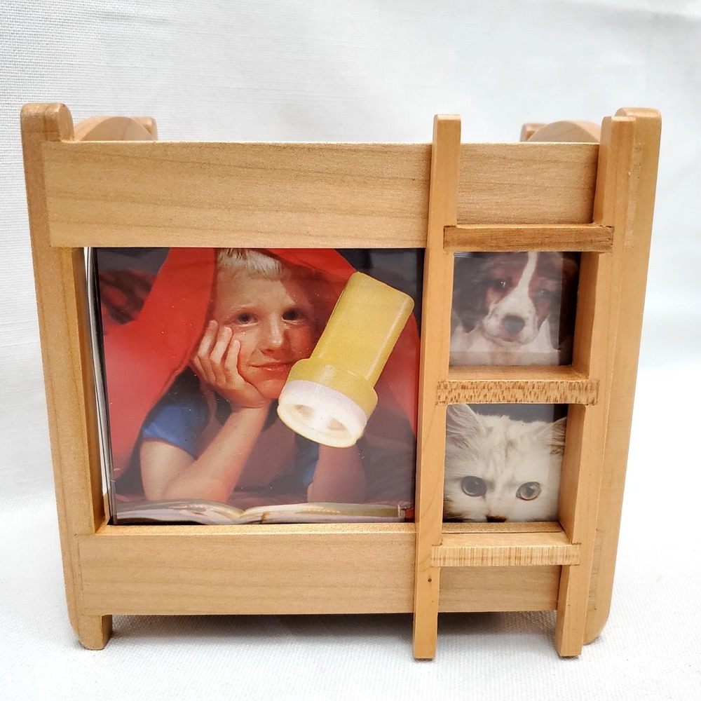 Vintage ● 7 Photo/Picture Photo ● Cute Bunkbed Photo Cube